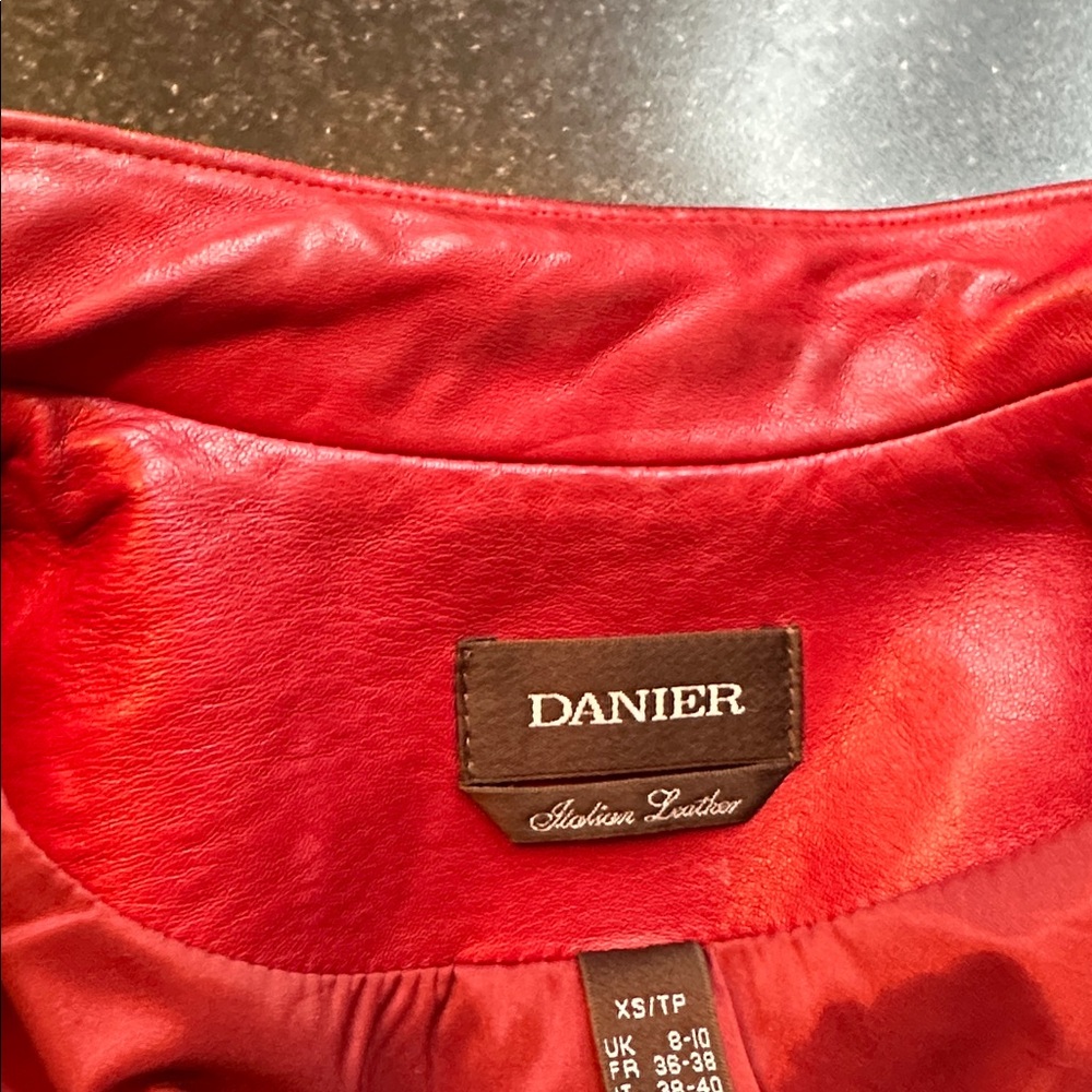 Danier Red Moto Leather Jacket 🔥 - Picture 9 of 13